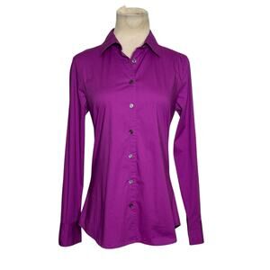J. Crew Haberdashery fuchsia long sleeves buttoned fitted shirt size Small